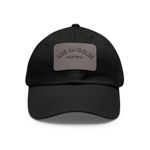 Los Angeles Leather Patch Dad Hat — Vintage California Baseball Cap
